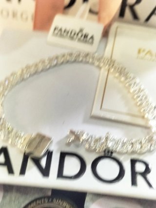 Pulsera Pandora eslabones brillantes plata19cm