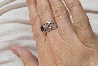 Anillo plata y amatista