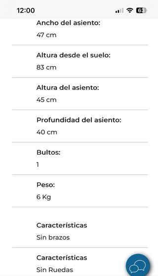 6 Sillas Ofiprix Cube ecopiel cromo