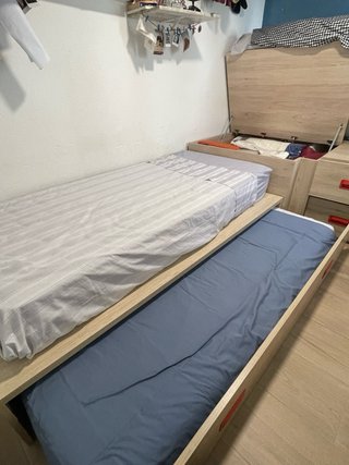 Cama nido con arcón y cajones