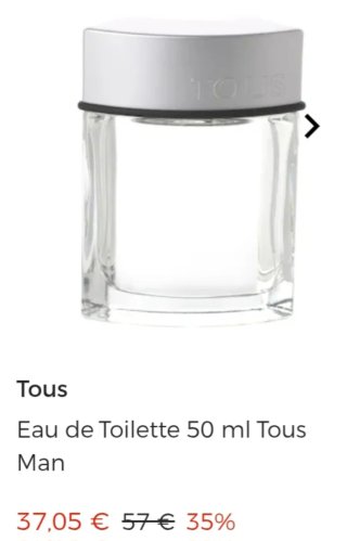 Perfume Tous Hombre 50ml original