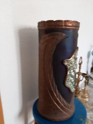 Paragüero de cerámica marrón