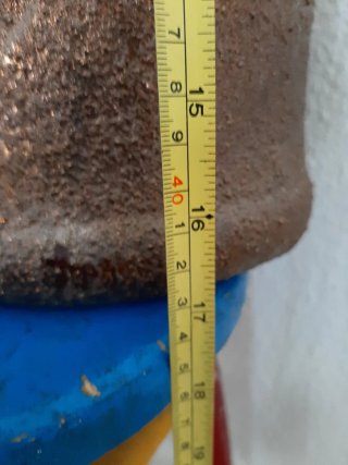 Paragüero de cerámica marrón