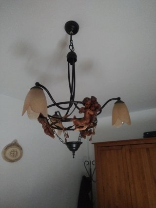 Lámpara Techo y 2 Mesita Noche
