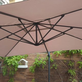 Sombrilla terraza 3x4m +funda + 4 pies de hormigón