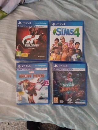 Gafas VR PS4 + cámara y base de carga más 4 juegos