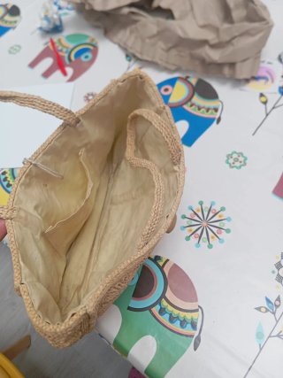 Bolso de cáñamo tejido
