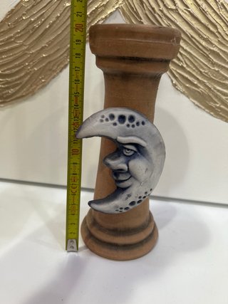 Candelabro de cerámica con luna