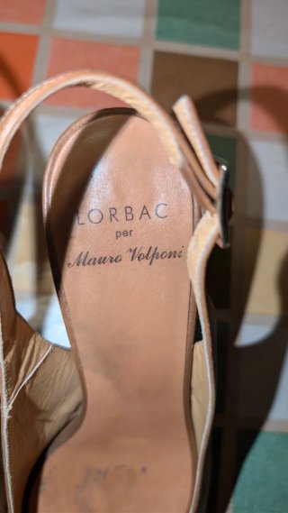 Sandali Lorback marroni con strass