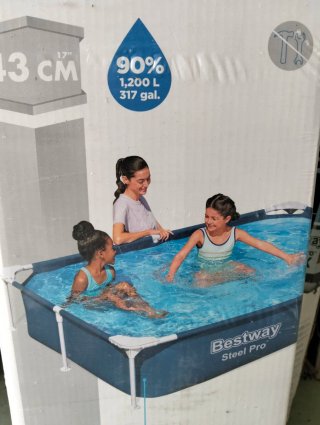 Piscina desmontable tubular infantil 221 x 150x43