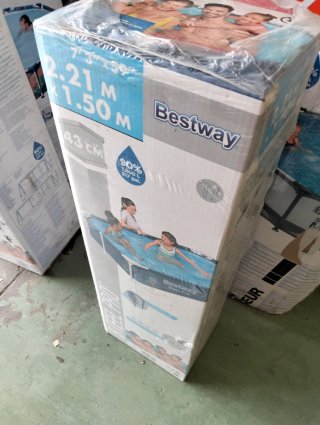 Piscina desmontable tubular infantil 221 x 150x43