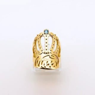 Anillo Corona Queen con Piedra Rosa
