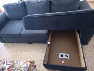Sofá Cama Chaise Longue Gris Nuevo