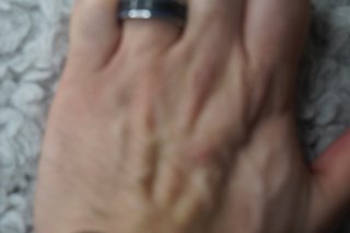 Anillo Plata Hombre Banda Negra y Azul