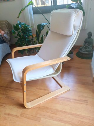 Sillón reclinable Ikea madera