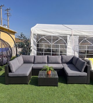 Rinconera de jardín o terraza gris - envío gratis