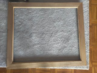 Marco decorativo vintage plateado grande