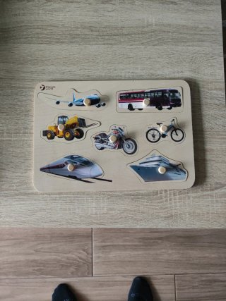Puzzle madera vehículos imágenes reales