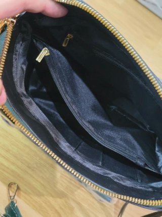 Bolso verde efecto piel cocodrilo
