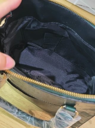 Bolso verde efecto piel cocodrilo