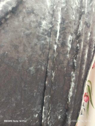 Kimono Reversible Satén y Terciopelo Gris