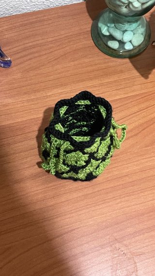 Bolsa para dados juegos de mesa crochet
