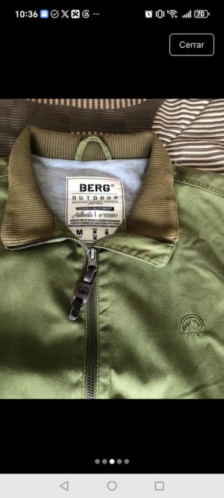 Cazadora Berg entretiempo verde T. M