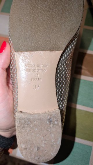 Scarpe CASANOVA oro/argento traforate