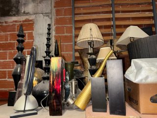 Lote Jarrones, Lámparas y Vajillas