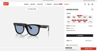 Ray-Ban Wayfarer Reverse Negro/Azul