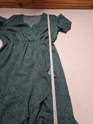 Vestido verde estampado