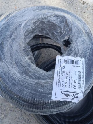 Tubo corrugato nero (3 rotoli)