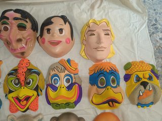 Super lote 27 caretas plastico kiosco años 70 80