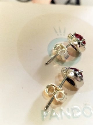 Pendientes Corazón Pandora Plata y Circonitas
