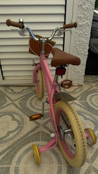 Bicicleta infantil rosa 14 STITCH