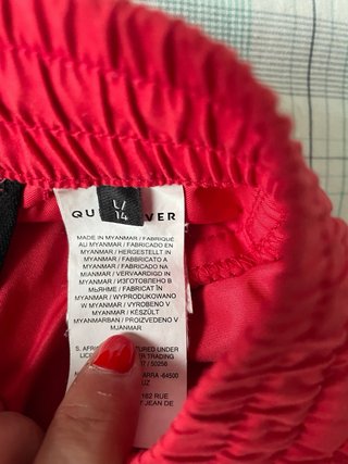 Bañador Quiksilver Talla 14 Rojo