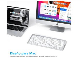 OMOTON KB066 Teclado Bluetooth - Diseño Mac ES