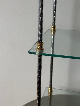 Estantería esquinera cristal metal