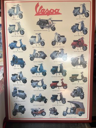 Póster Vespa Modelos Históricos