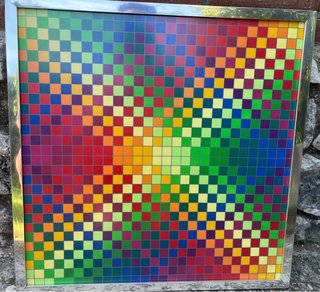 Cuadro abstracto vintage multicolor