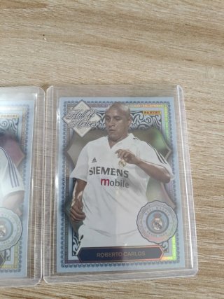 Pack Cartas Real Madrid Figo y Roberto Carlos
