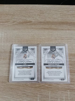 Pack Cartas Real Madrid Figo y Roberto Carlos