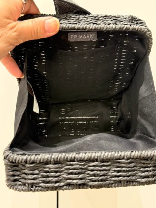 Bolso Bandolera Trenzado Rígido Negro B00052