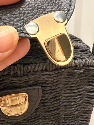 Bolso Bandolera Trenzado Rígido Negro B00052