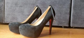 Sandalias Tacón Negro Talla 40