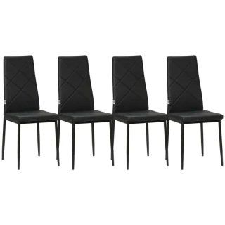 Conjunto mesa y 4 sillas comedor negro