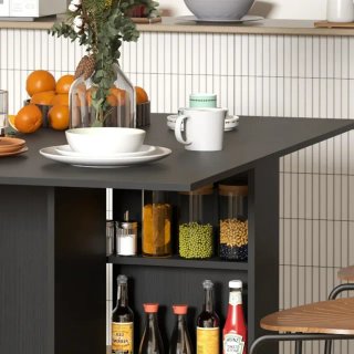 Conjunto mesa y 4 sillas comedor negro