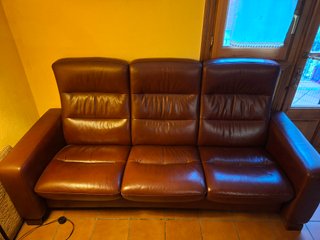 Sofá 3 plazas Stressless piel marrón
