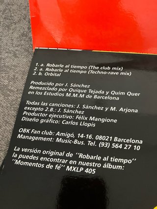 Vinilos OBK Robarle al tiempo  Azul y Negro