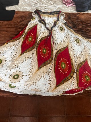 Falda larga fresca estampada